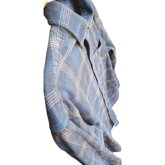 EDDIE BAUER Plaid Flannel Classic Fit Blue Men's Size TXL - Picture 6 of 10